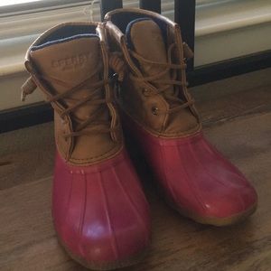 Sperry saltwater pink boot